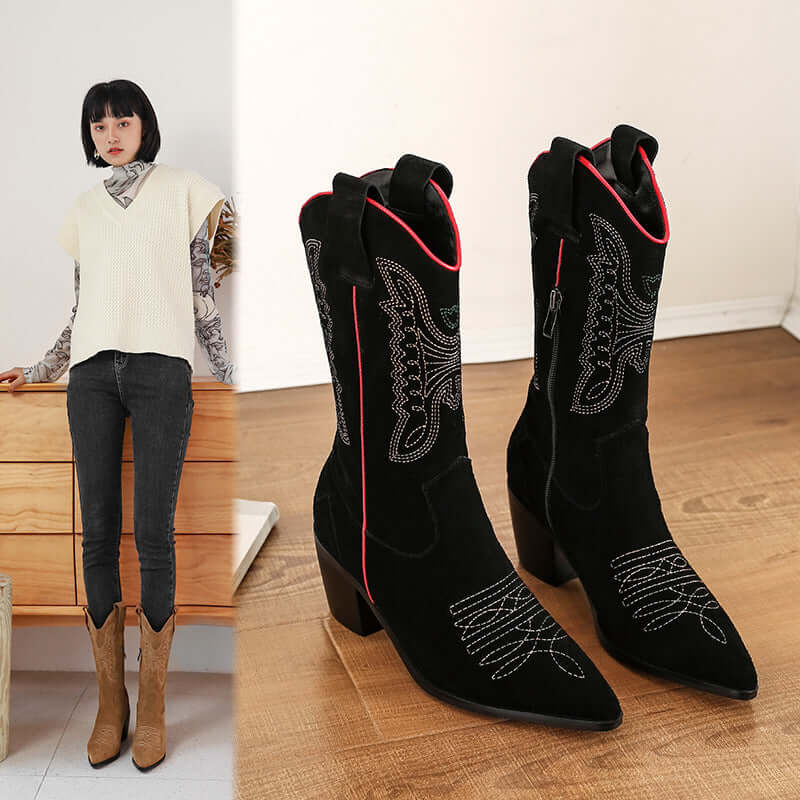 Leather vintage boots - Retro Vintage Finds