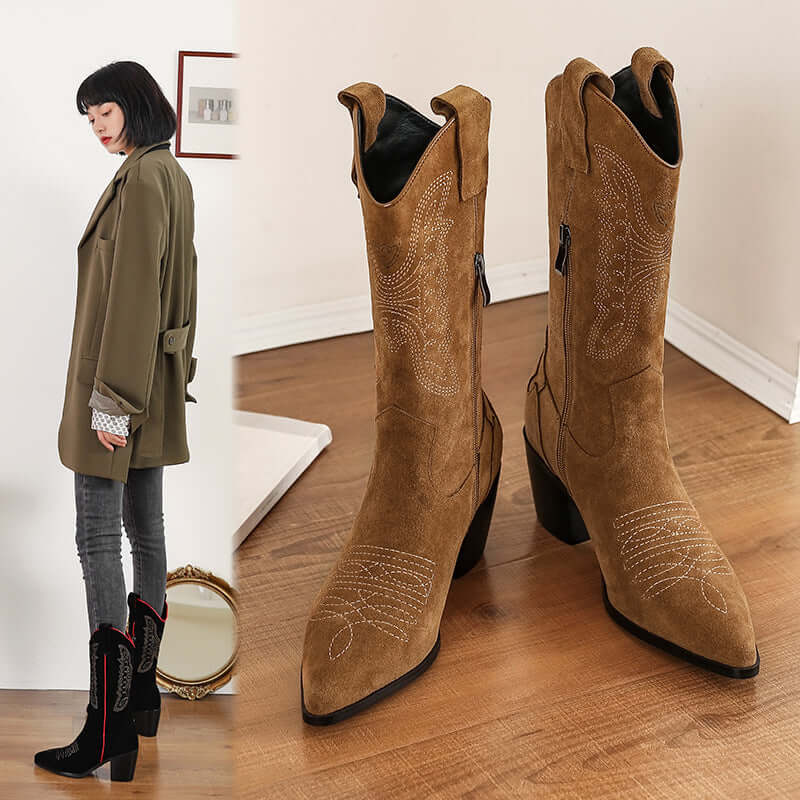 Leather vintage boots - Retro Vintage Finds